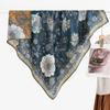 Chinese Style Peony Velvet Square Scarf 91 Women's Spring and Autumn Silk Scarf Shawl Two-color Different-faced Scarf Mother Gift