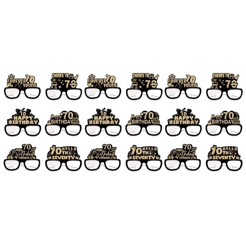 18pcs Handmade Eyeglasses Eyewear Paper Glasses for Birthday Party Decorations Holiday Photo Props for Women Girls