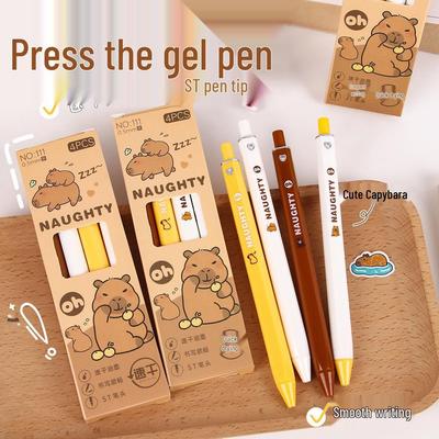 Capybara Gel-Tintenroller, 0,5 mm - Niedlich, Geschmeidig, Schnelltrocknend, Mädchenhafter Stil für Problemlösungen.
