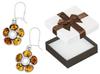 Silver Dangle Earrings Flowers With Amber Women's Small Flowers Hook Silver