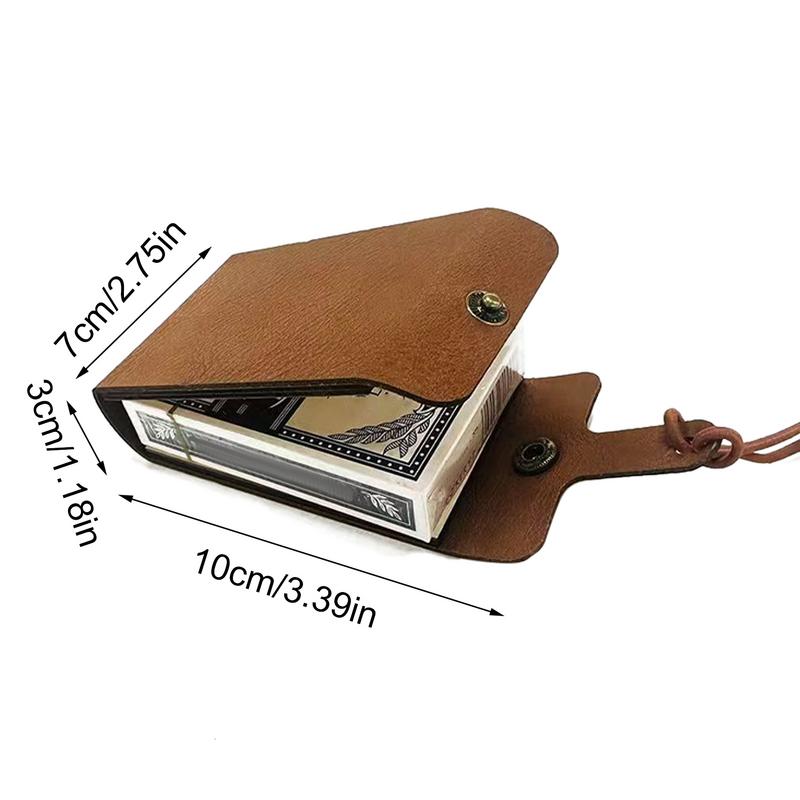 Folding Cribbage Board Game Set Fun Table Game with Wooden Board Faux Leather Case Classic Cribbage Game with Full Deck of Cards