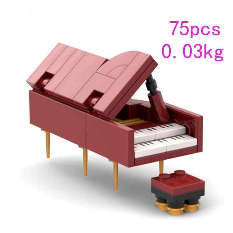 MOC певец аккомпанемент на инструменте клавесин DIY пианино клавесин сборка из мелких частиц модель строительного блока игрушка украшение PDF Guide by Email