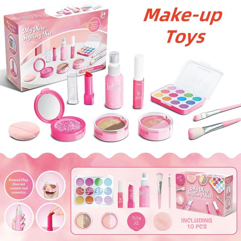 Girl Makeup Toys Pretend Princess Play House Simulation Cosmetics  Lipstick Eyeshadow Set Toys for Kids Girls Birthday Xmas Gift