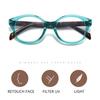 High-Quality Large Oval Frame Spring Leg Reading Glasses Cute Jelly-Colored Anti-Blue Light Far Sight Eyeglasses 0 To +4.0