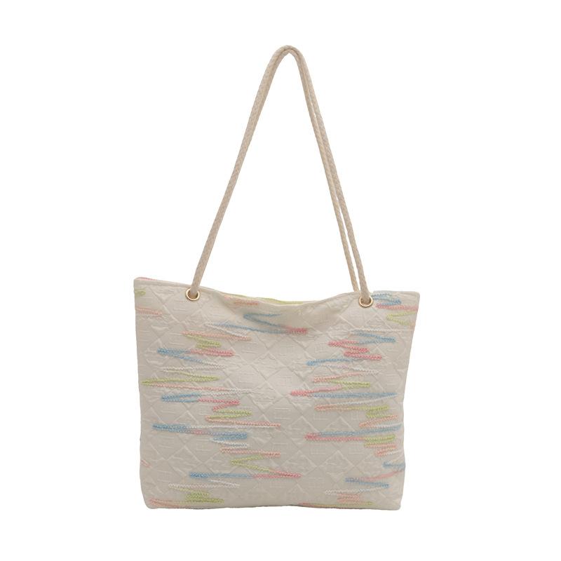Large Capacity Canvas Bag, Fashion Shoulder Bag, Literary Small Fresh Underarm Bag, Niche Versatile Women'S Bag