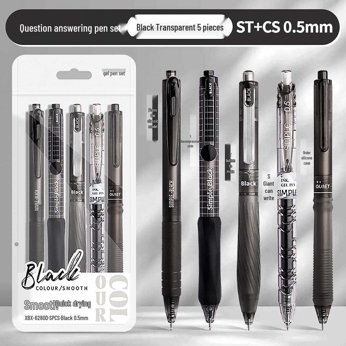 

Прозора ручка для практики великої місткості з чорнилом, що пише плавно та не протікає, і змінним стрижнем, розроблена для студентських іспитів. 0.5mm