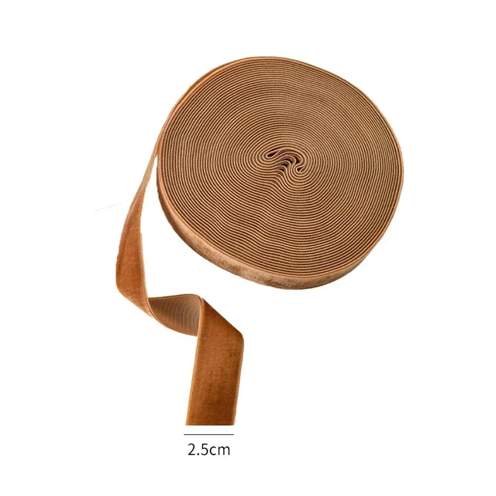 For Crafting Projects Craft Ribbon Christmas Ribbon For Decorating Trees Brown Flexible Cloth Ribbon For Gifts