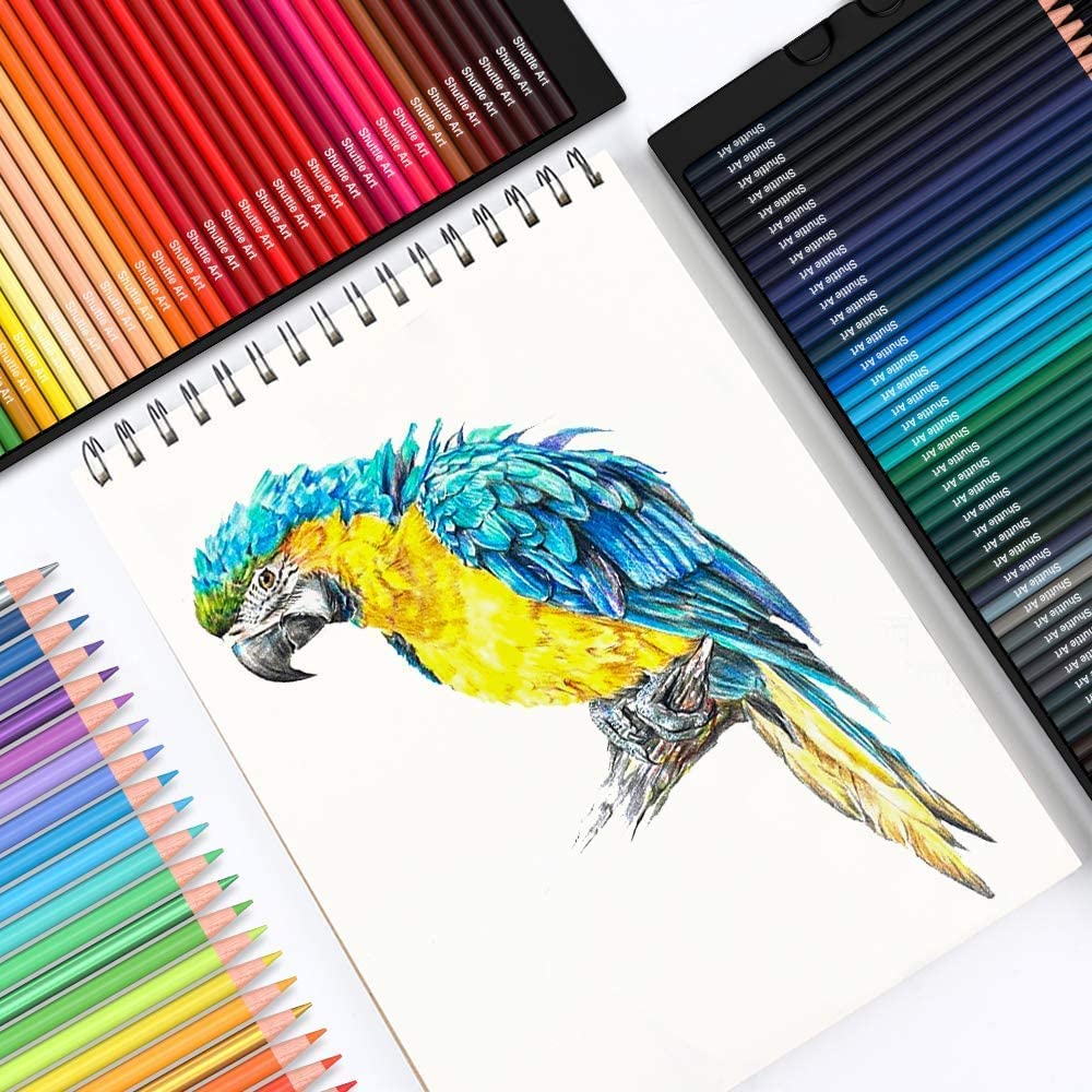 Shuttle Art Colored 172 Colored Color Pen Adult Coloring Metallic Illustration Paper For Kindergarten Entrance Gift Pencils, Colors, Oil-based