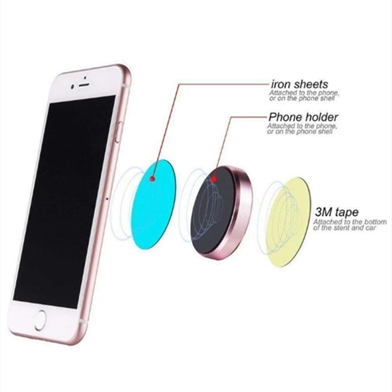 Magnetic Car Phone Holder Magnet Mount Bracket Stick On Car Dashboard Wall Mobile Cell Support In Car for iPhone