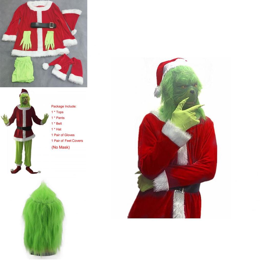 Movie-inspired Grinch Costume Suit For Masquerade Costume Parties