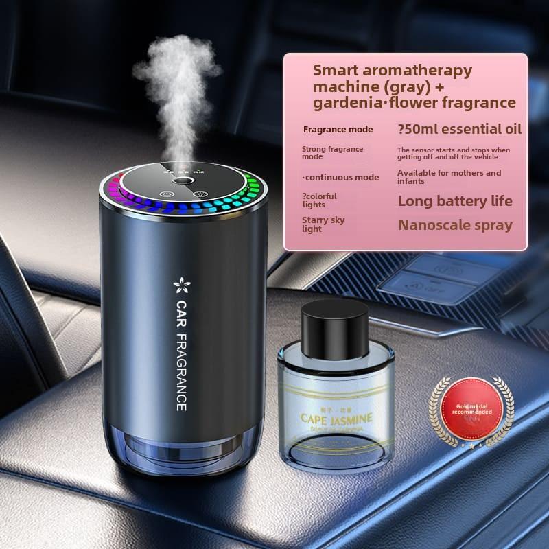 Car Aromatherapy Intelligent Automatic Spray Deodorant Aluminum Alloy Colorful Atmosphere Light Starry Sky Roof Aromatherapy Machine Fragrance Lasting
