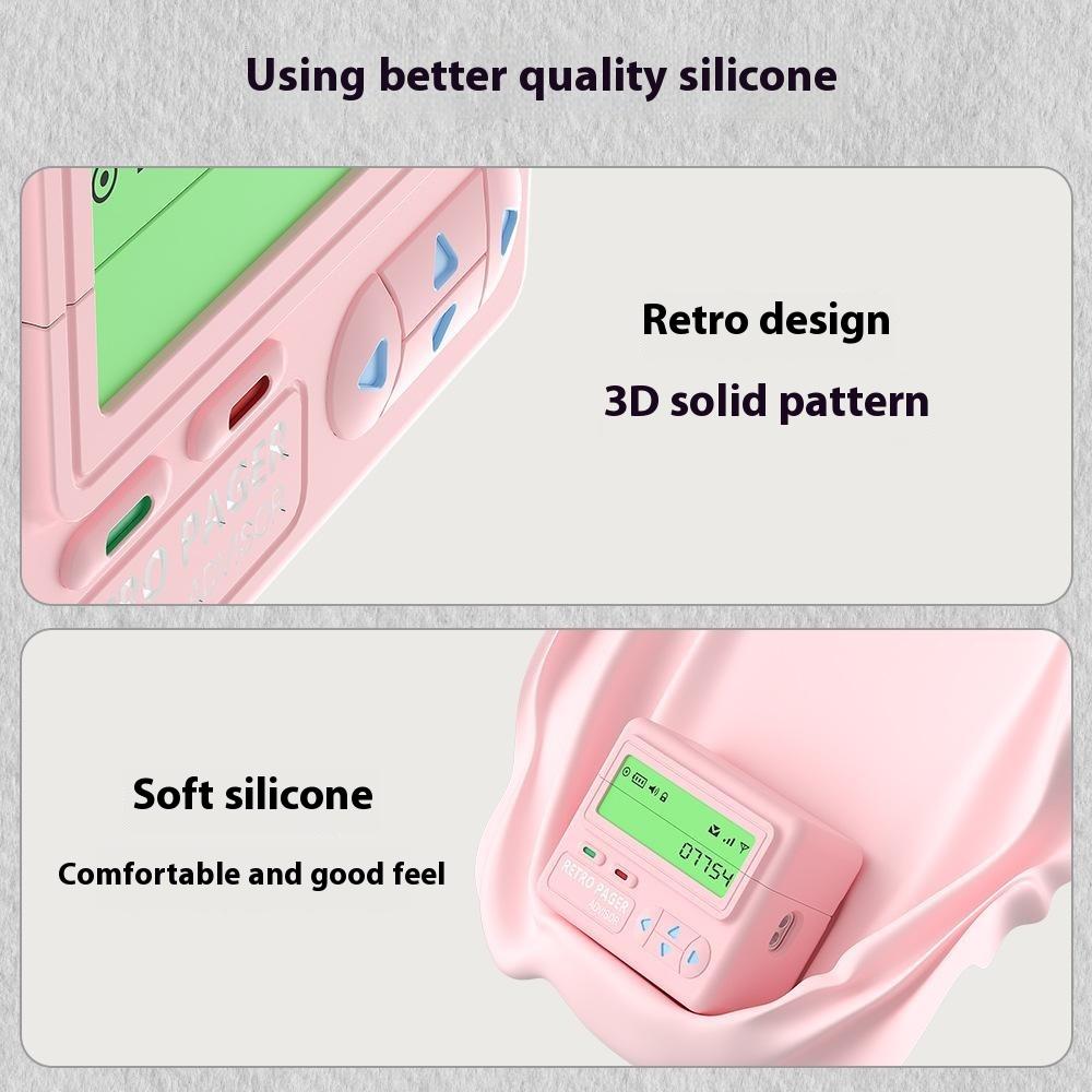For Apple AirPods Pro 2/AirPods Pro Case Retro Pager Design Silicone Earbuds Protective Cover