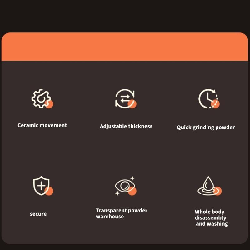 652F Adjustable Coarseness Manual Coffee Grinder Portable Hand Cranked Espresso Mill with Ceramic Burrs Grinding Machine CN