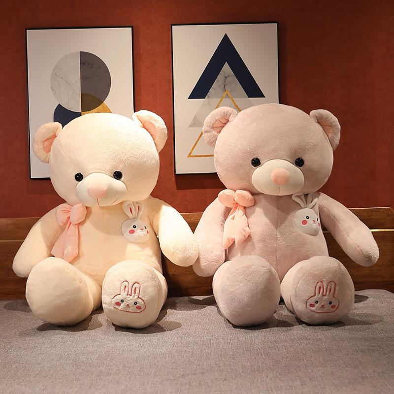 Large Bow Teddy Bear Doll Plush Bear Hug Bear Doll Girl Sleeping Soothing Ragdoll