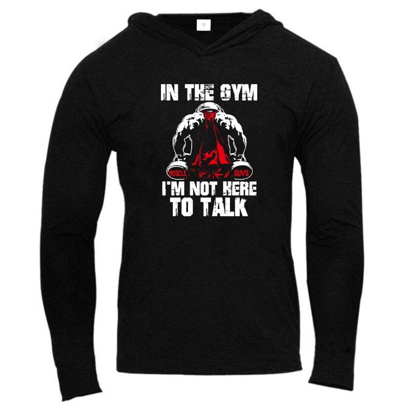 Muscleguys Spring and Autumn Men'sSweater Youth Sports Hoodie shirt Fitness Jogging Tee Simple and Stylish Long Sleeve Tops