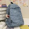 Schoolbag1011 New Street Trend Leopard Print School Bag Autumn and Winter Backpack Female Students Light Leisure Commuter Travel Backpack