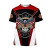 Firefighter Fire Simulation Drill Pattern 3D Print Cross-border New Men's Casual Short-Sleeve T-Shirt Factory Direct Sale