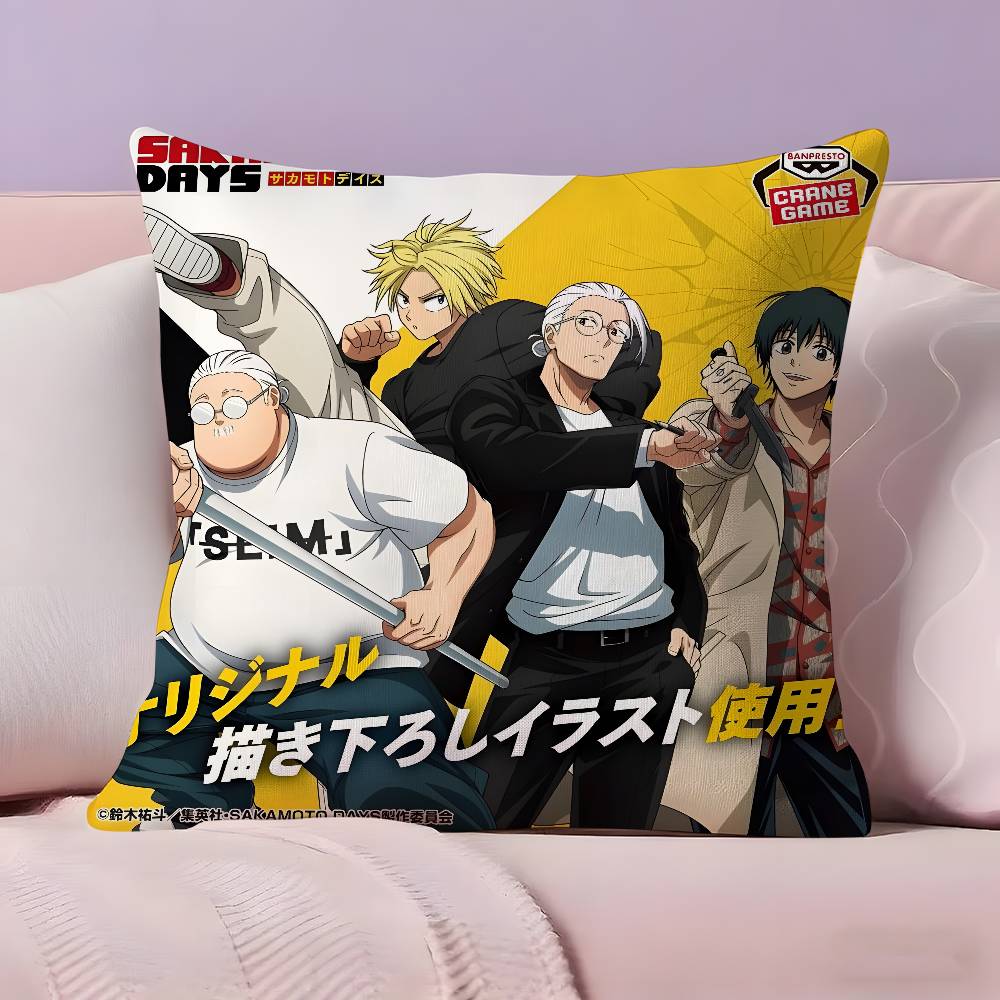 Anime S-SAKamoTO DAYS Pillow Case Pillowcase Ultra Soft Skin Friendly Fabric Cloud Like Comfort & Concealed Zipper