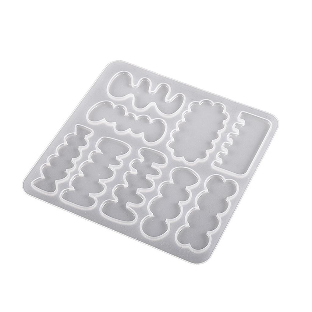Silicone Hairpin Resin Molds, Hair Clip Clamps Models Hair Clips Silicone Resin Jewelry DIY Hand Making Hair Clip Mold