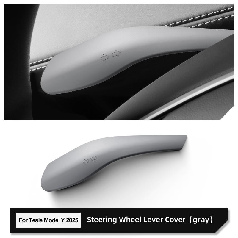 LUCKEASY for Tesla Model Y Juniper/Launch 2025 Gear Shift Cover Steering Wheel Steering Lever Protection Cover Car Accessories