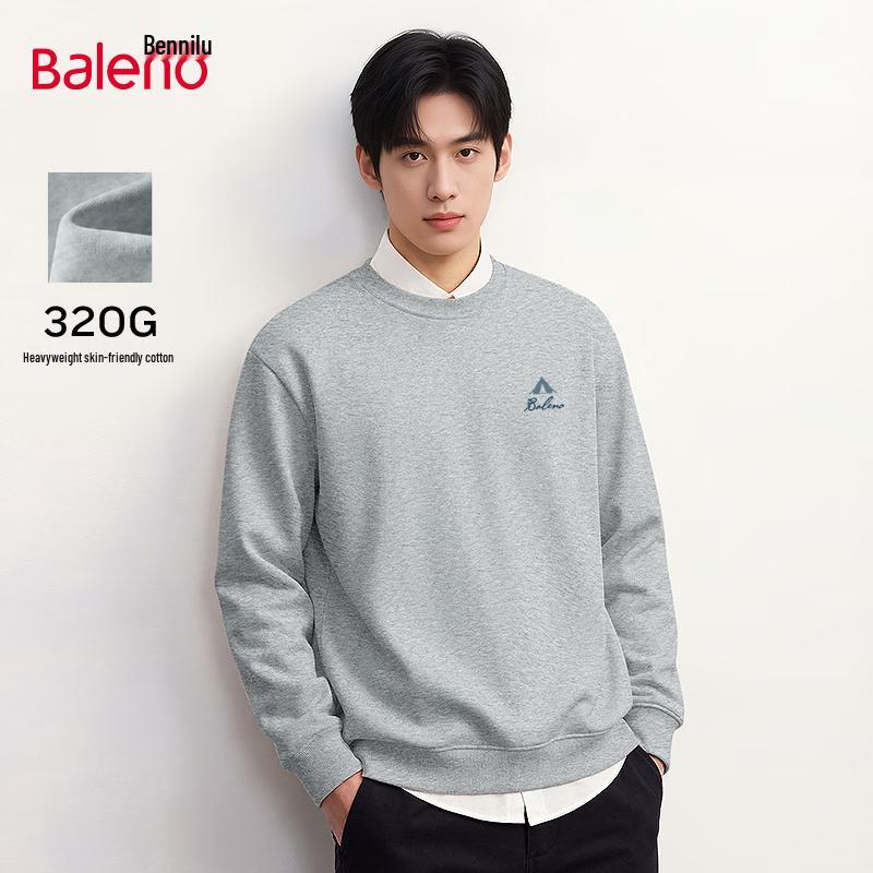 Baleno Men's Heavyweight Loose Fit Round Neck Sweatshirt