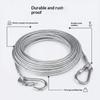 Stainless Steel Wire Rope With Carabiner Hooks Heavy Duty Anti Rust Cable For Clothes Drying Pet Traction Outdoor Camping Use
