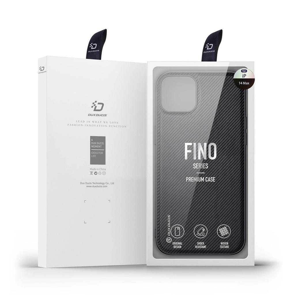 Dux Ducis Fino Case Cover Covered with Nylon Material Iphone 14 Plus Black