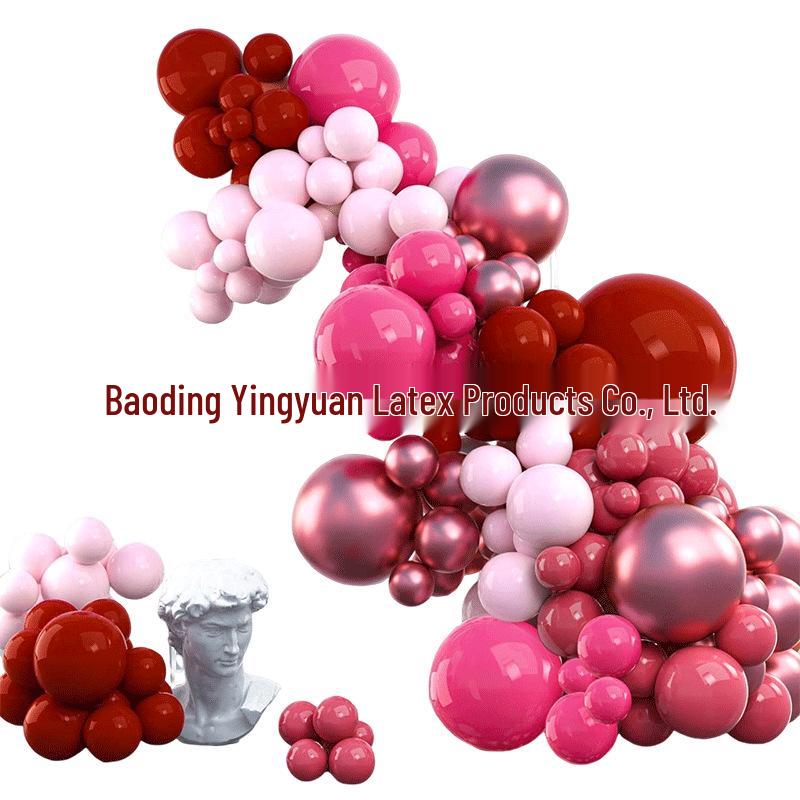Red Pink Balloon Set for Weddings, Openings, and Event Arch Decorations