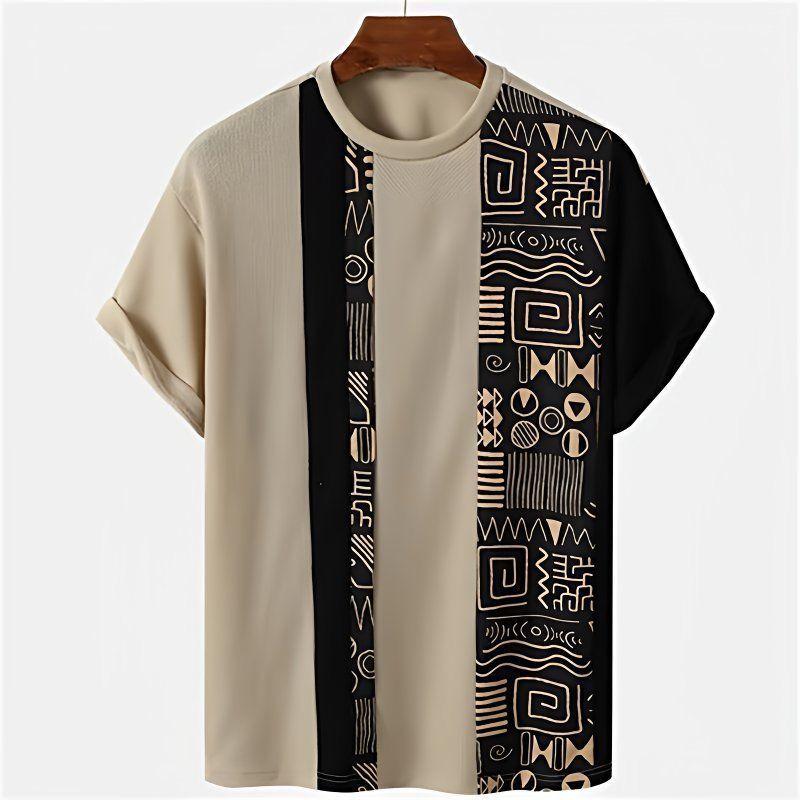 Tribal Ethnic Style T-shirt 3D Printed Men's New Casual Short Sleeved Top
