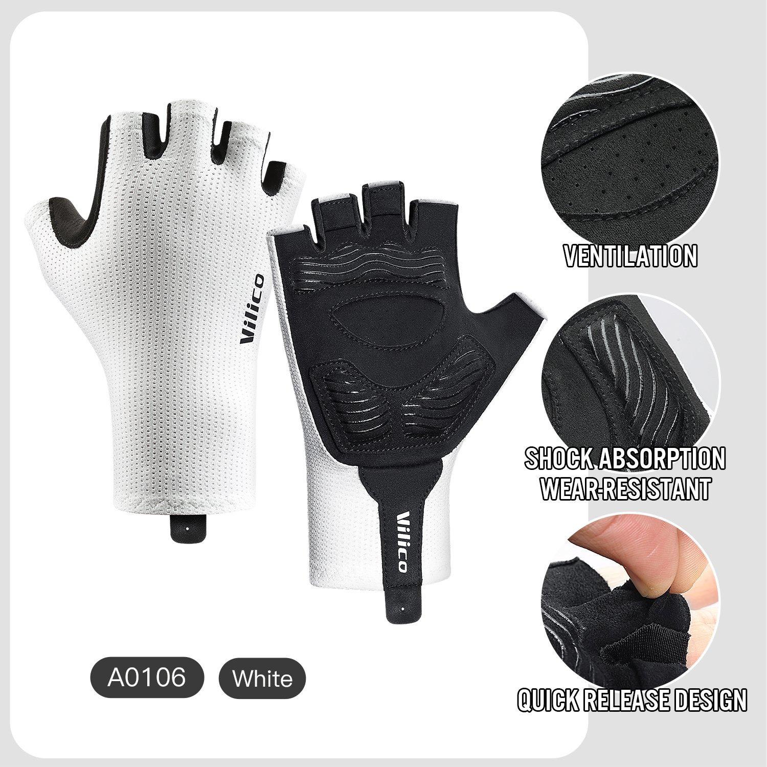 

Breaking Wind Cycling Half Finger Gloves Anti-Slip Bicycle Mittens Racing Road Bike Glove Mtb Biciclet Guantes S