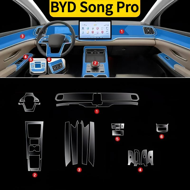 

For BYD Song Pro 25 interior protection Dashboard Multimedia GPS Navigation Transparent Scratch-Resistant Film Modification Left Hand Drive
