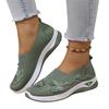 Women's Plus Size Casual Slip On Shoes Butterfly Embroidery Flyknit Mesh Lightweight Breathable Walking Sneakers for Everyday Wear