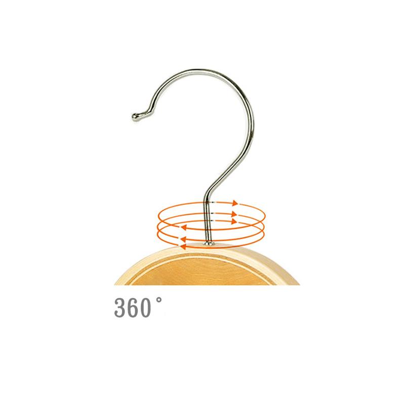 5 PCS Solid Wood Non-slip Hangers Bamboo Wood Ply Pants Clip Hanger Adult Trousers Organizer With Pant Clips Wooden Pants Rack