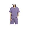 Adidas Originals Trefoil Solid Logo Print Round Neck Short Sleeve T-Shirt Men Tops Tech-Purple IA4868