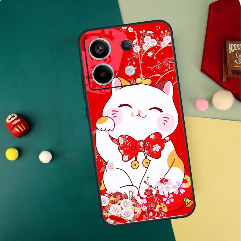 China cute lucky cat Case For Xiaomi Redmi Note 14 13 12 11 15 Pro Plus Redmi 15 13 10 10C 12C 13C 14C 15C Funda