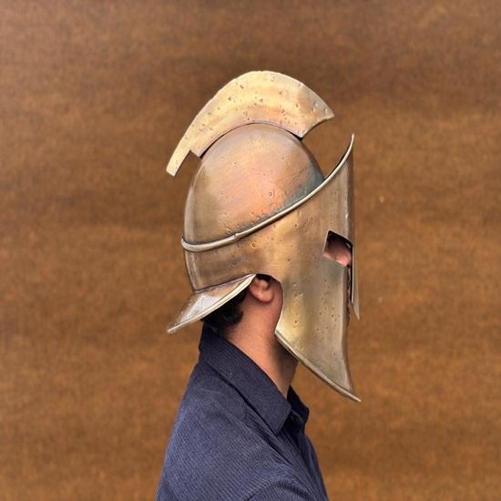 Cască spartană medievală, complet purtabilă, costum de cavaler 300 spartan, cadou perfect de Halloween pentru el