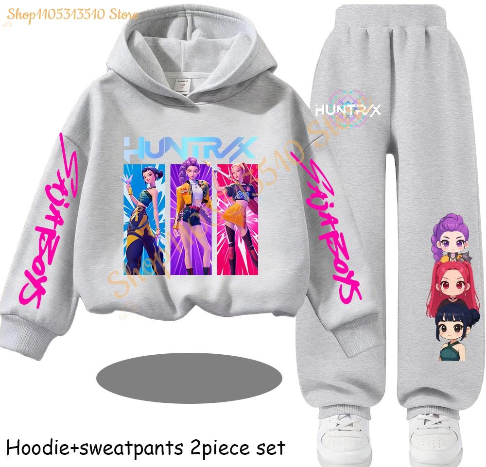 Huntrx Mira Rumi Zoey Kawaii Pullover Sweatshirt Anime Trainingsanzug Cartoon Mädchen Junge Kinder Kleidung Unisex Sets Kinder Kapuzenpullover