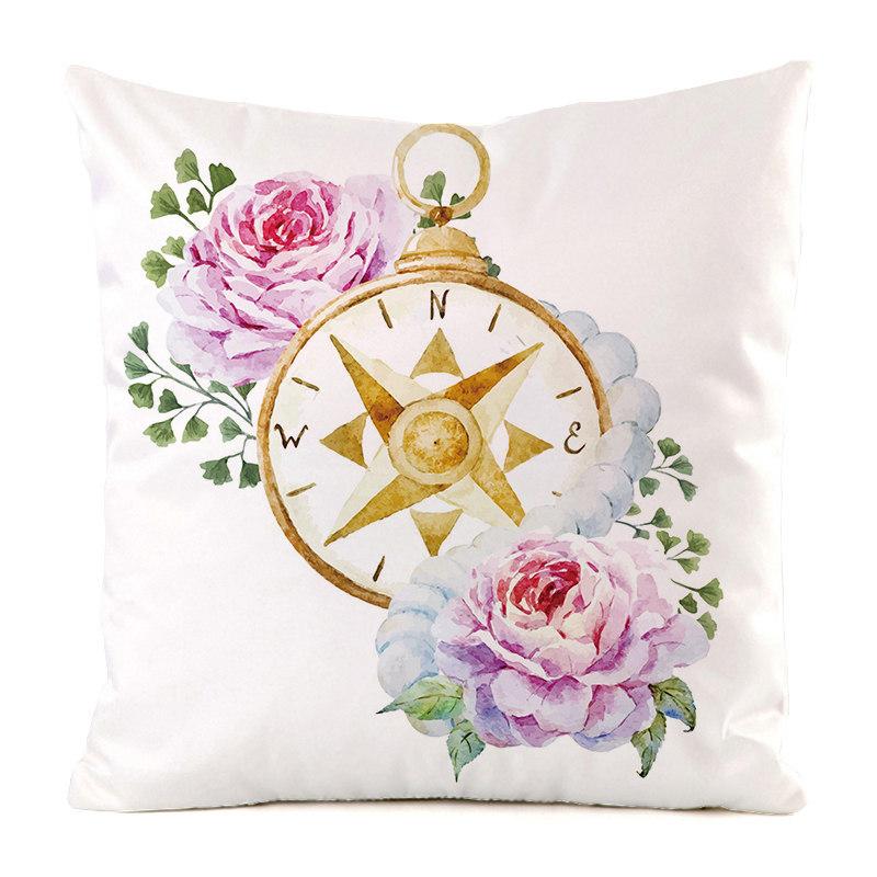 Home Decor Colorful Patterns: Happy Summer Time Pillows Pattern Cushion Cover Suitable for Sofa Bedroom Car Pillow Cover
