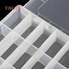 Ring Adjustable Clear 24compartment Earring Jewelry Storage Box Container Case Fashion