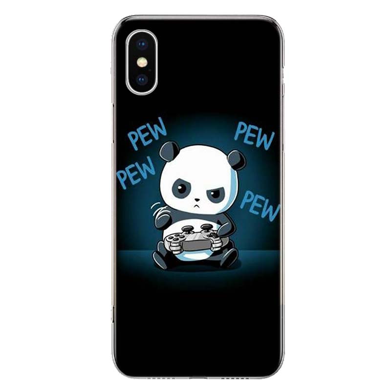 Panda Anime Niedliche Handyhülle für Apple iPhone 11 12 13 Pro XR X XS Max 7 8 6 6S Plus + Mini 5S SE Print Shell Coque Fundas