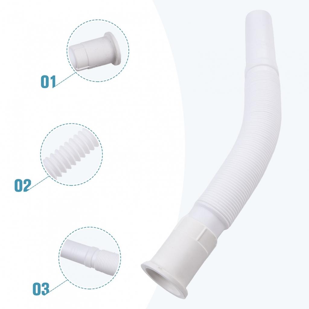 Plastic Drain Pipe Waste Pipe 70cm Long Adjustable Rustproof