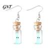 Gothic Style Accessories Glow Ghost Necklace, Glow-in-The-Dark Bottle Pendant, Cute Dark College Jewelry Earrings, Halloween for Women Men Cosplay