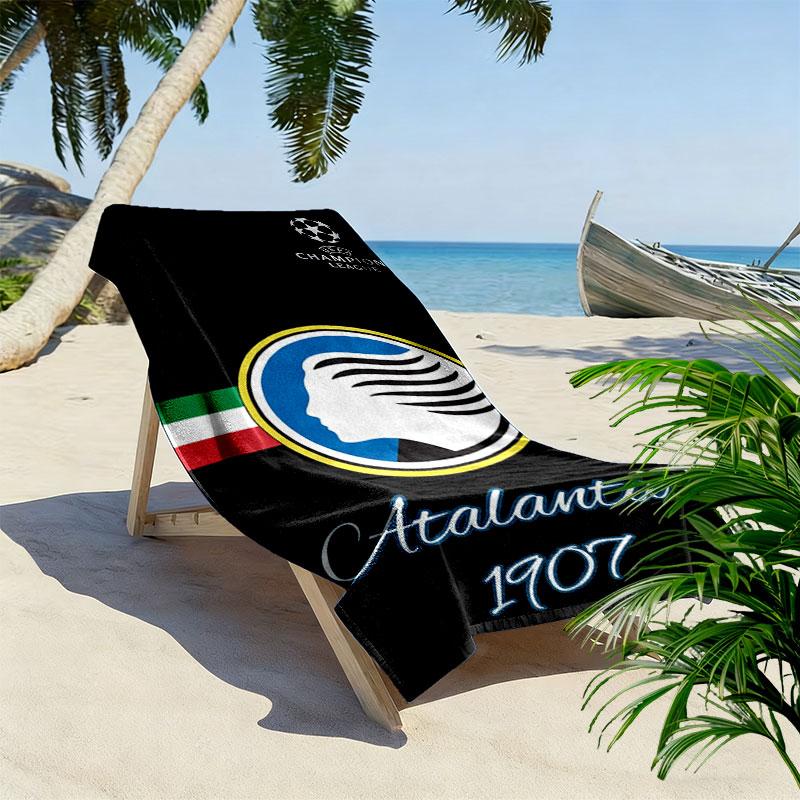 Atalanta True Supporter Print Beach Towel, Large Soft Quick Dry Towel for Beach Camping Swimming