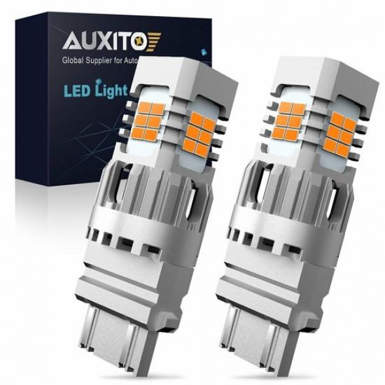 AUXITO ERROR FREE 3157 3457A 4157 Amber Turn Signal Blinker LED Light Bulbs EOA