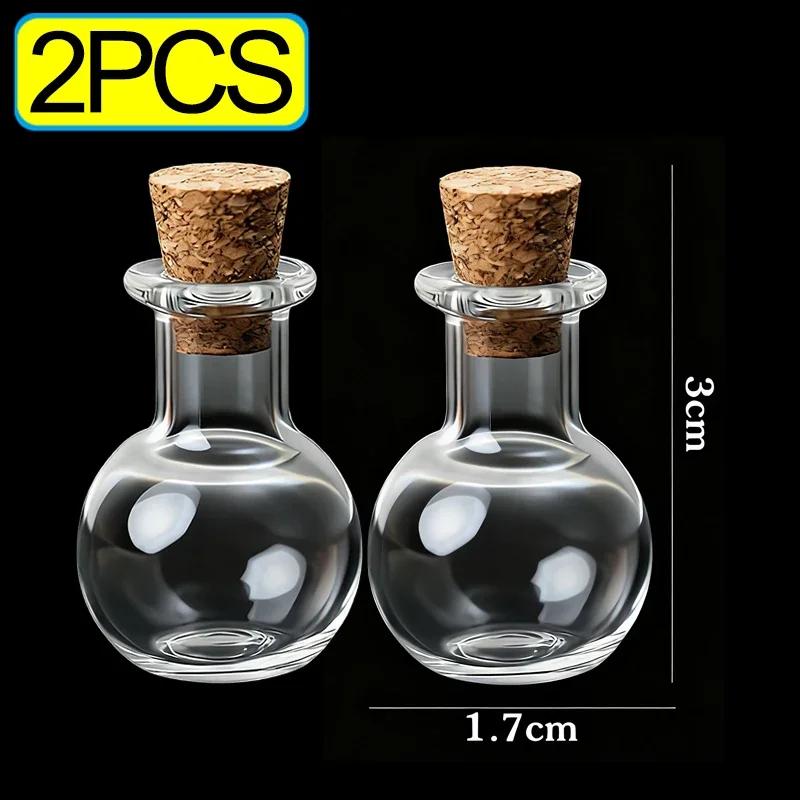 Mini Glass Bottles Jars Clear Empty Containers With Lids Wishing Message Glass Bottle Diy Crafts For Xmas Wedding Decorations
