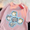 2026 Hot Sale Ice Cat Fun Cartoons Cats Print Clothes Men Women Oversize Breathable T Shirt Summer Comfortable Casual T-Shirt Cotton Tee Shirt