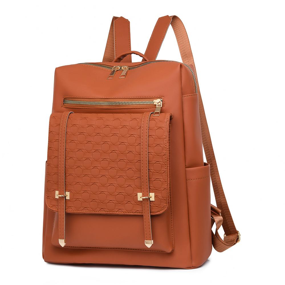 

Backpack Women s Tide Fashion Backpack Casual PU Soft Leather Travel Student School Bag світло-коричневого кольору