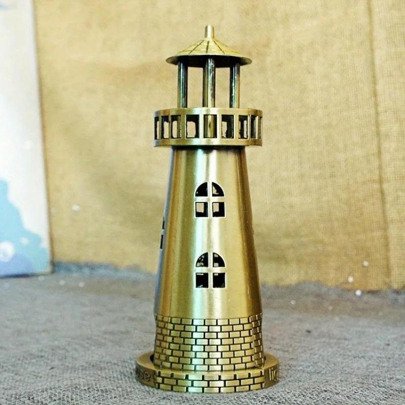 1pc Sea Beacon Lighthouse Metal Decoration China Famous Landmark Building Home Furnishings Photography Props