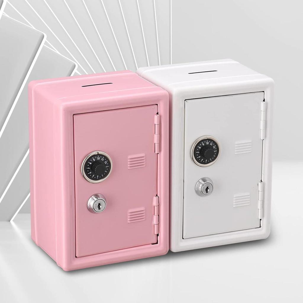 Creative Handheld Piggy Bank: Small Lockable Coin Storage Box with Key