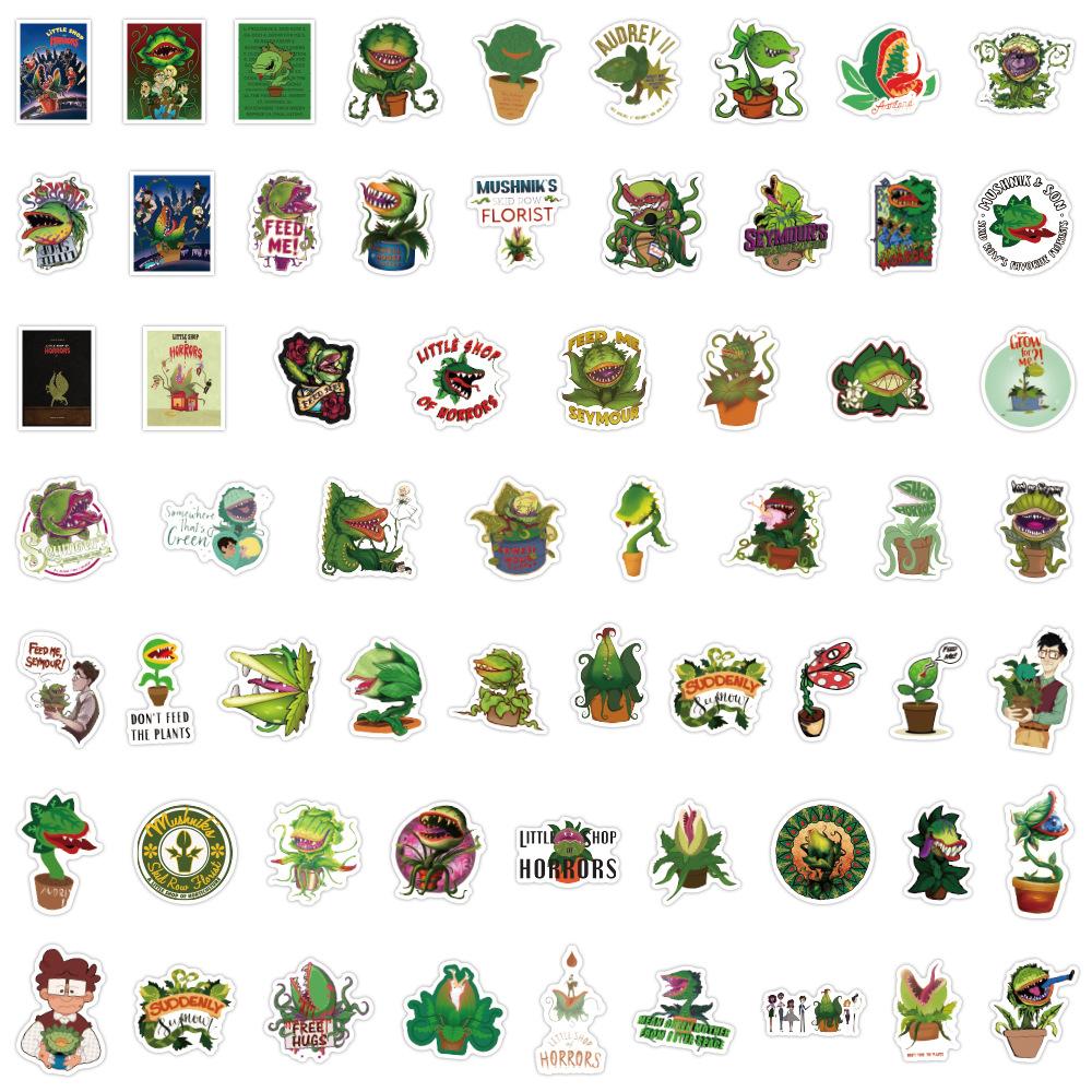 60 New Little Shop of Horrors Plant Graffiti Stickers Decorative Guitar Waterproof Stickers